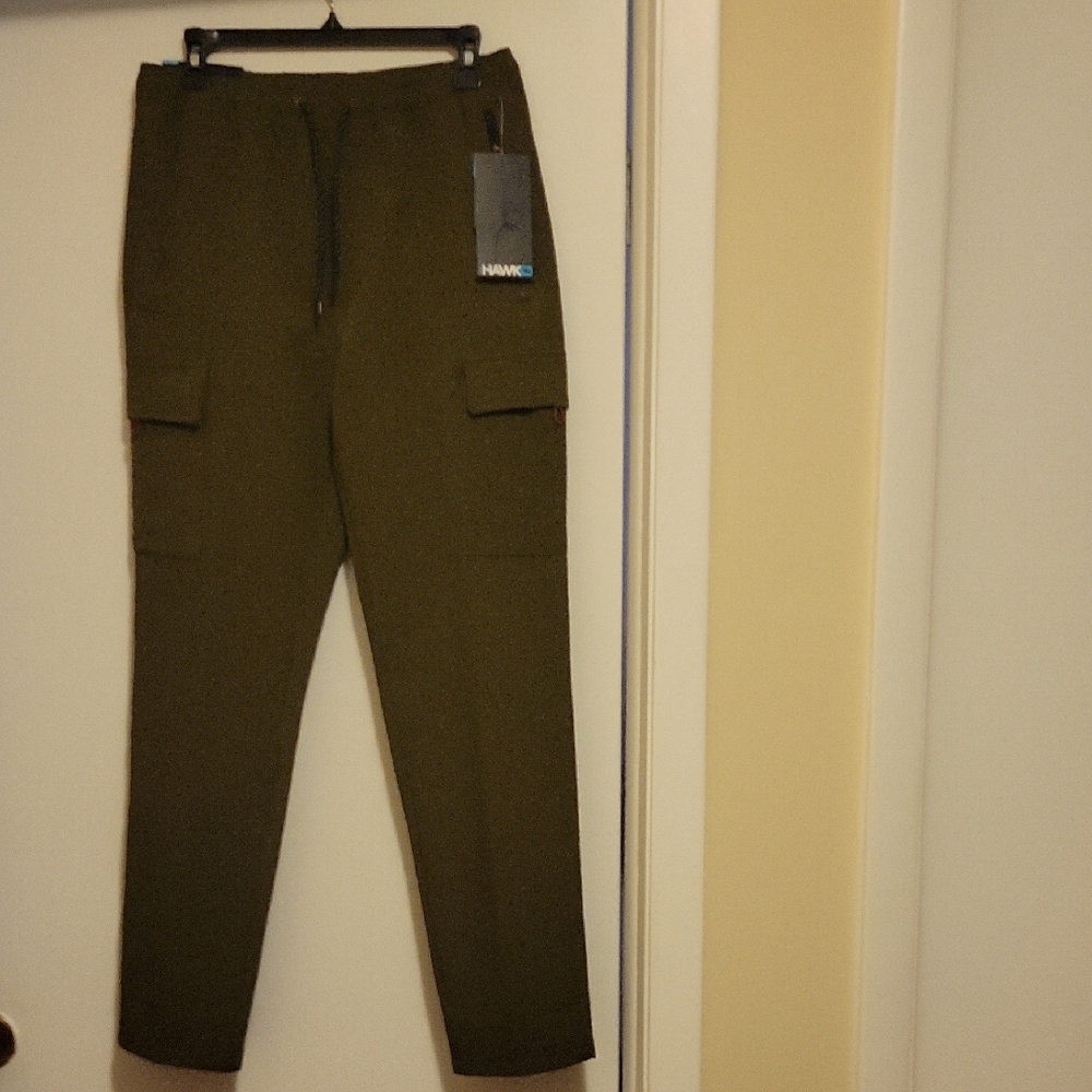 NWT: Tony Hawk Men's Drawstring Tech Cargo Pants